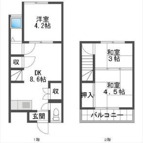 近江八幡市のテラスハウス 賃貸住宅イメージ