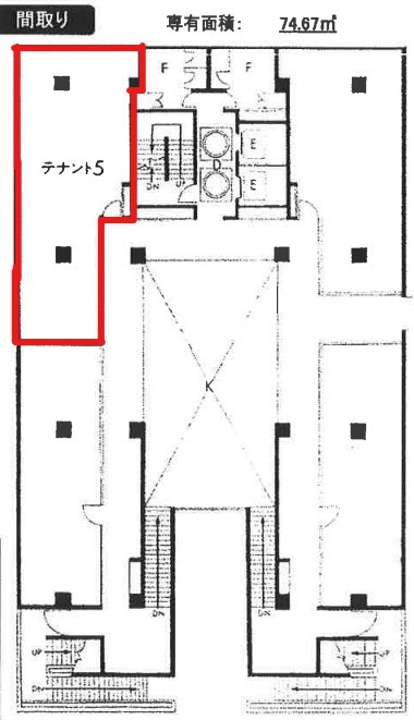 大津市のテナントイメージ  貸店舗・事務所（ 大津市西の庄　6階建てデザインビル　3階テナント）