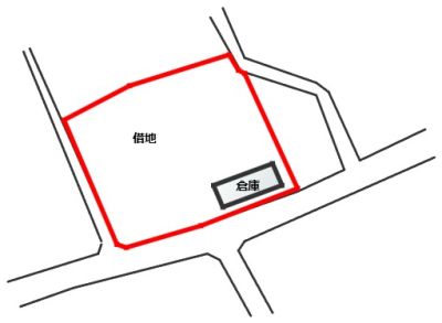 近江八幡市のテナントイメージ  倉庫付借地（ 近江八幡市西生来町　倉庫付借地）